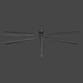 Futuristic Sci Fi Aircraft With Multiple Rotors And Transparent Cockpit Design
