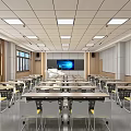 Modern Classroom School Classroom 3d model
