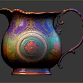 Colorful Decorative Pitcher With Floral Patterns And Vibrant Intricate Design For Home Living Accessories