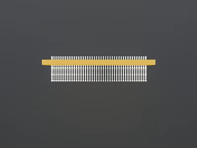 Modern Ceiling Light With Golden Frame And White Grid Shade Design 3d model