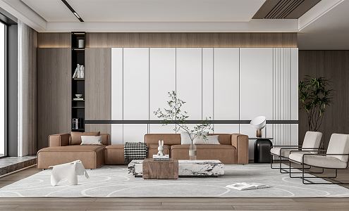 modern living room 3d model