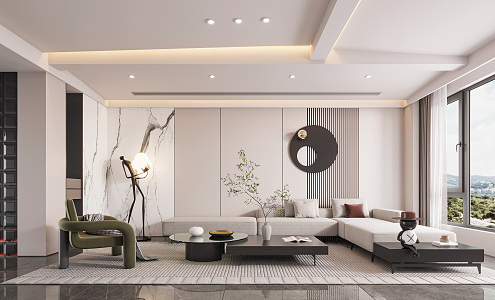 modern living room 3d model