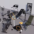 Essential Home Gym Sports Equipment Including Treadmill Dumbbells Exercise Bike And Bench Press