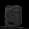 Modern Black Office Appliance With USB Ports And Textured Surface Design