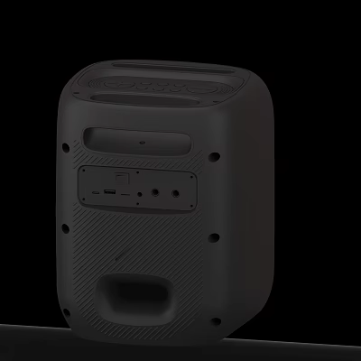 Modern Black Office Appliance With USB Ports And Textured Surface Design 3d model