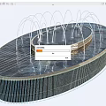 Fountain Pool Fountain Waterscape Yongquan 3d model