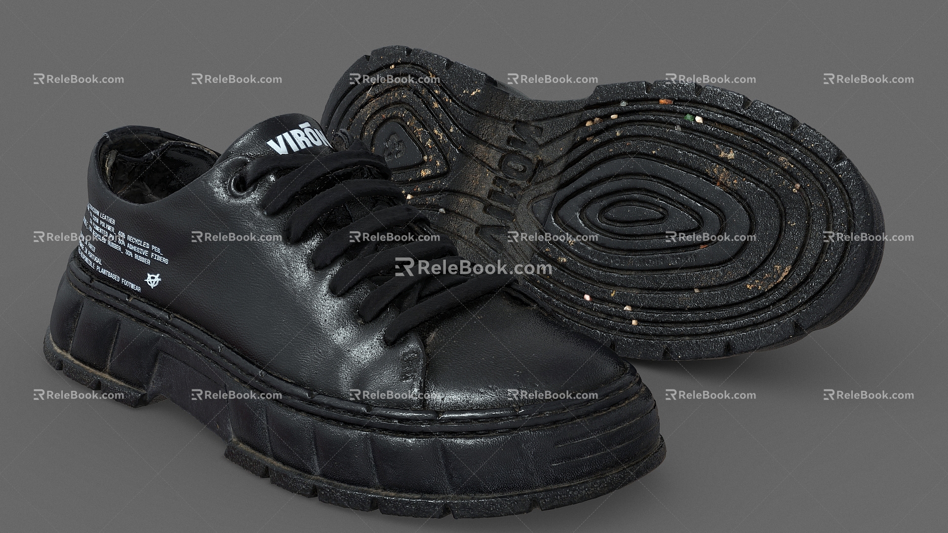 Men's Scorpion Leather Shoes sneaker 3d model