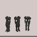 Game Movie Mecha Character Three Angles 3D Design With Armored Structure