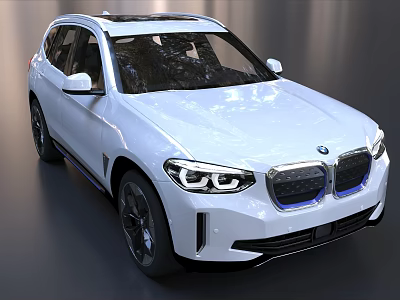 White BMW SUV With Modern Design And Electric Elements On Sleek Exterior 3d model