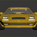 Vintage Yellow Sports Car With Sleek Body Design And Shiny Alloy Wheels