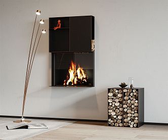 Modern Fireplace 3d model