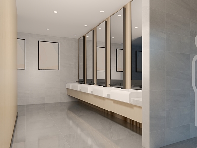 Public toilet Modern toilet 3d model