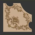 Elegant Golden Carved Decorative Piece With Intricate Floral Patterns For Home Decoration