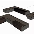Modern Outdoor Chairs With Concrete Frame And Wooden Slats For Garden Seating