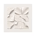 Light Colored Wall Decor With Nine Different Shapes And Glossy Texture On Grid 3d model