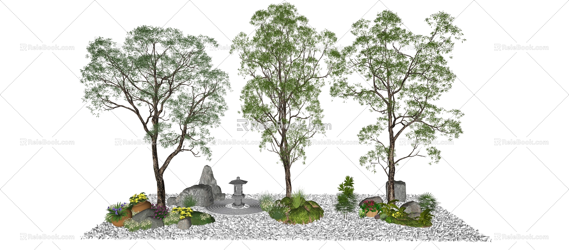 Modern Trees Trees Landscape Trees Trees Flowers Plants model