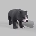Realistic Black Bear 3D Model With Standing Posture And Detailed Fur 3d model