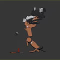 Modern Robot Singing Robot Performing Characters 3d model
