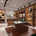 Modern Clothing Store Interior With Display Racks Clothes Bags Shoes And Chandelier