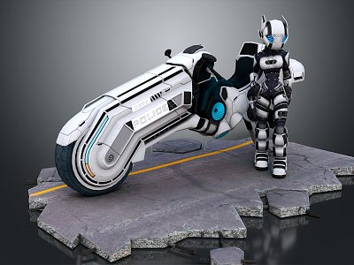 Modern Motorcycle Racer Motorcyclist Motorcycle Racer 3d model