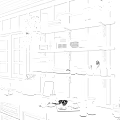 Bright Kitchen Interior With Wall Mounted Wooden Shelves Holding Various Kitchenware And Green Plants