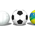 Various Sports Equipment Balls Including Volleyball Soccer Ball Tennis Ball and Nike Logo Ball