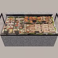 Assorted Fresh Food Display with Sandwiches Salads and Snacks on Buffet Table