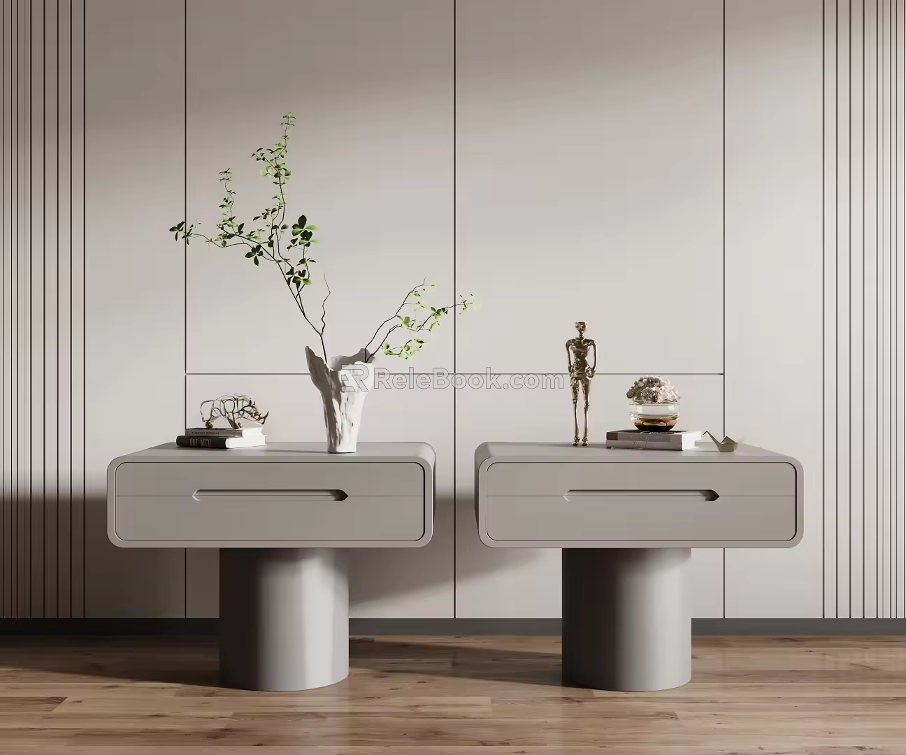 Modern bedside table 3d model
