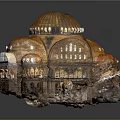 Elaborate Commercial Equipment Architectural Model Featuring Dome Windows And Decorative Details