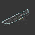 Professional Kitchen Knife With Silver Blade And Red Handle For Cooking