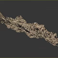 Layered Terrain With Vertical Columnar Textures And Brown Copper Colors Geological Formation