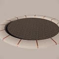 Concrete Tree Pit Design With Gravel Filling And Wooden Strips Around Tree Trunk