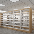 Modern Library Library 3d model