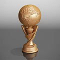 Golden Globe Decorative Ornament Set with Elegant Spiral Base Design for Home Decor