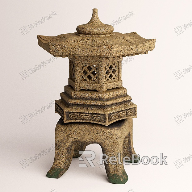 Japanese-style landscape stone lamp stone tower outdoor lamp model