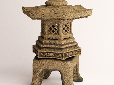 Japanese-style landscape stone lamp stone tower outdoor lamp model