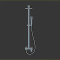 Modern Wall Mounted Shower Hardware Tools With Head Bracket And Hose 3d model