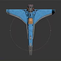 Blue Space Shuttle Model With Cockpit Wings And SHL Lettering On Fuselage