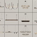 Modern chandelier combination 3d model