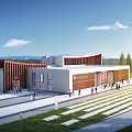 Style Tourist Service Center SU model 3d model
