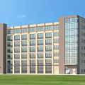 Modern Industrial Factory Building With Multi Storey Structure And Large Glass Windows Exterior
