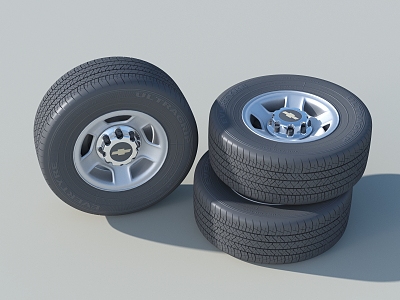 tire chevrolet car wheel tire hub 3d model