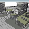Modern Hospital Building Exterior Design With Glass Curtain Walls And Multi Storey Structure