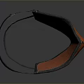 Orange Fabric Face Mask With Black Straps And Breathable Holes Design