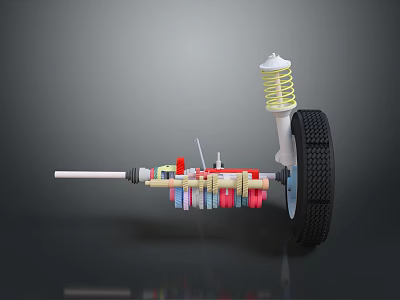 Shock absorber buffer spring tools hardware tools processing tools furniture realism 3d model