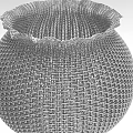 Decorative Ornament Set With Woven Metal Texture And Vase Shape For Home Decor