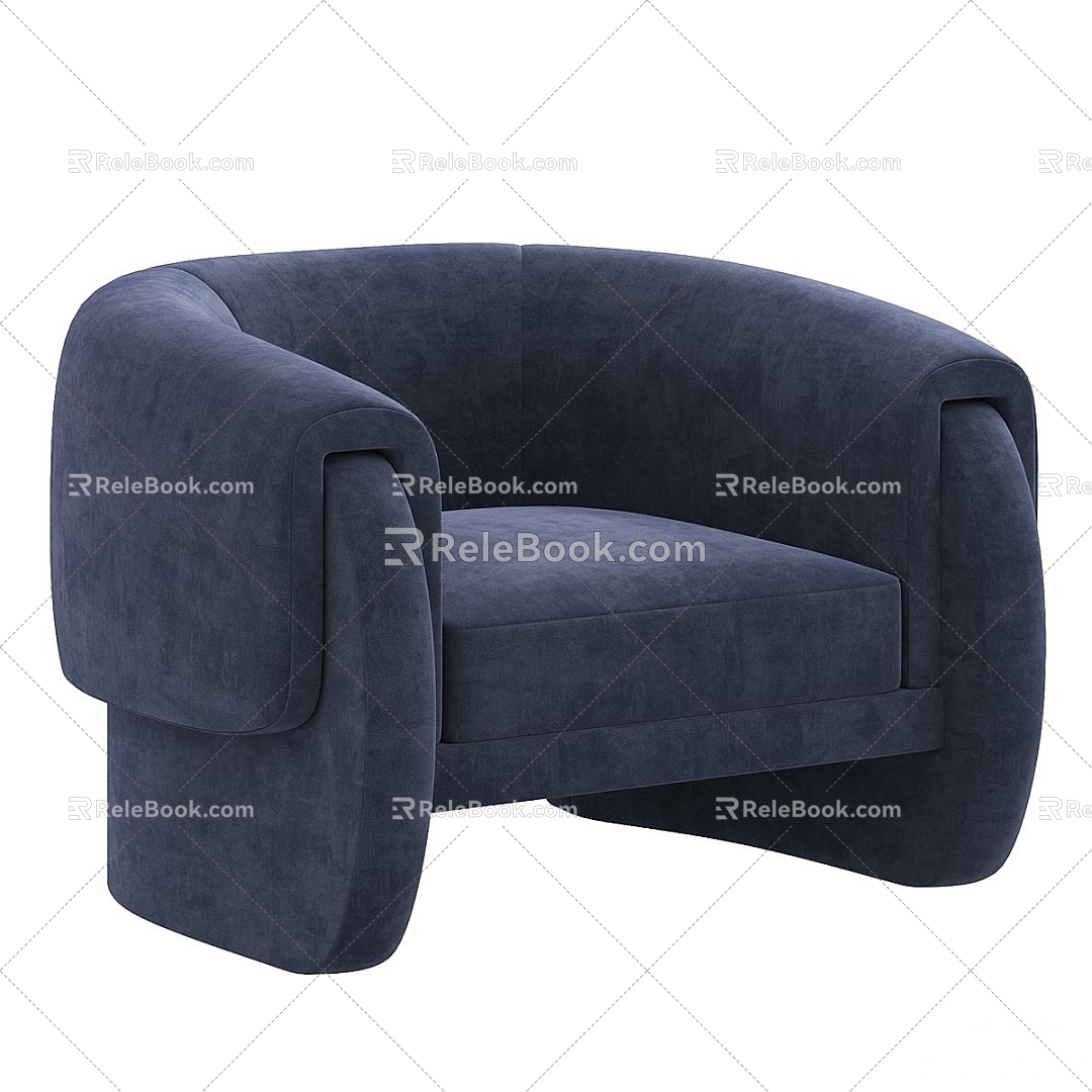 Single sofa 3d model