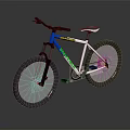 Modern Racing Bicycle With Blue And White Frame Black Tires And White Seat