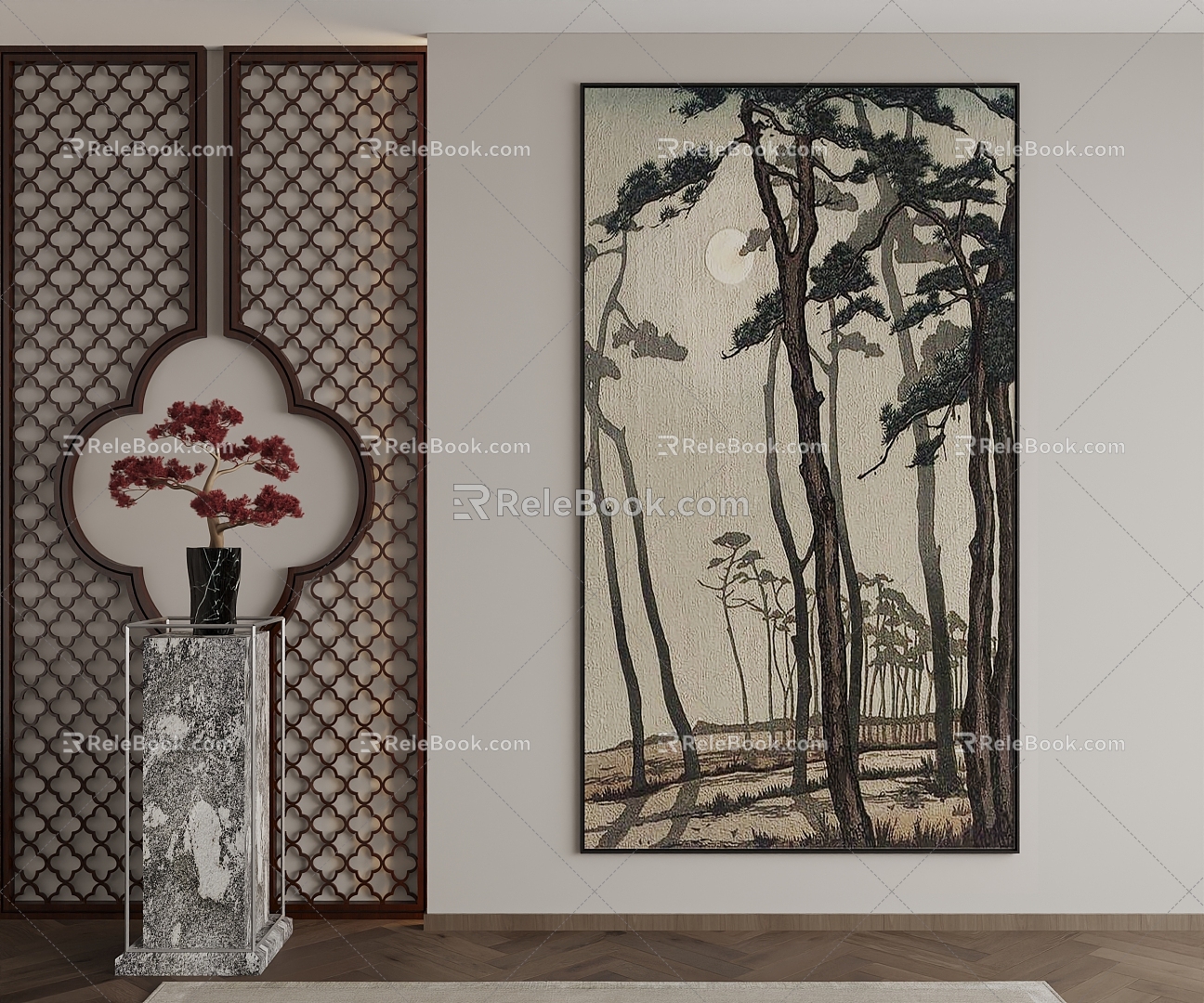 New Chinese Decorative Painting 3d model