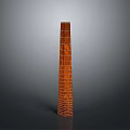 Tall Cylindrical Brown Striped Texture Decorative Vase for Home Living Space
